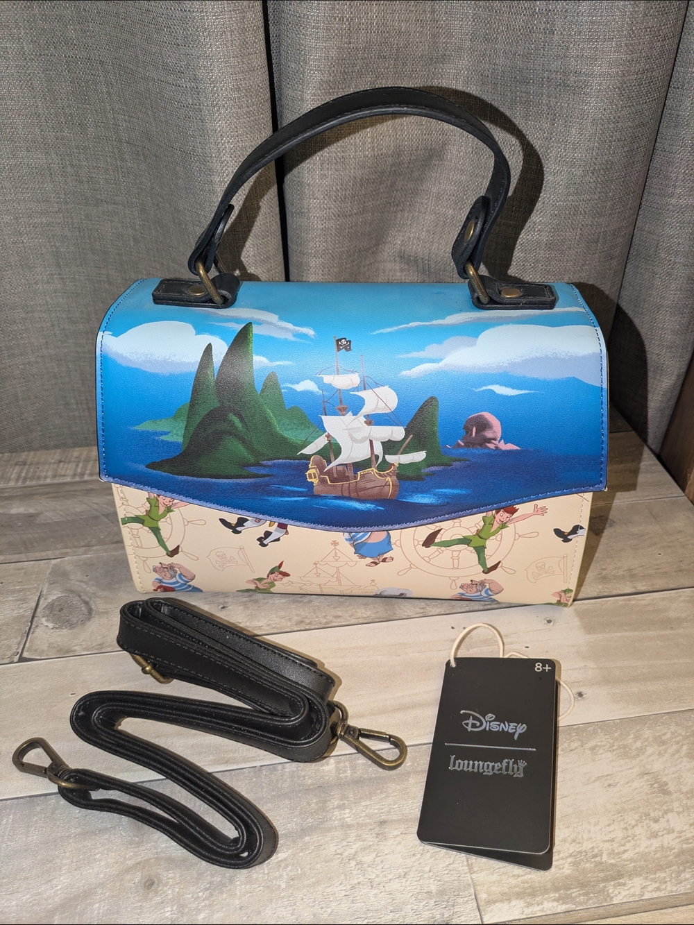 Loungefly Disney Peter Pan Captain Hook Pirate Ship Satchel